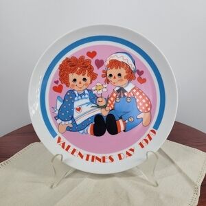 Vintage  Raggedy Ann & Andy‎ Valentine's Day 1979 Decor Plate Limited Edition